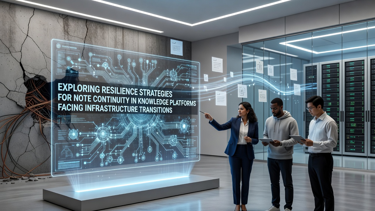 Exploring Resilience Strategies for Note Continuity in Knowledge Platforms Facing Infrastructure Transitions